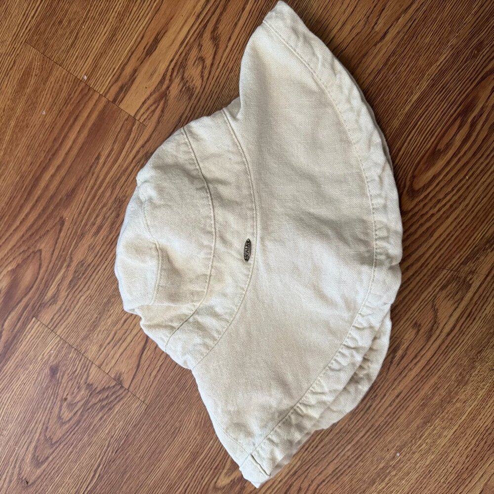 Scala Collezione Cotton Canvas Wide-Brim Sun Hat Size Small - Picture 2 of 5